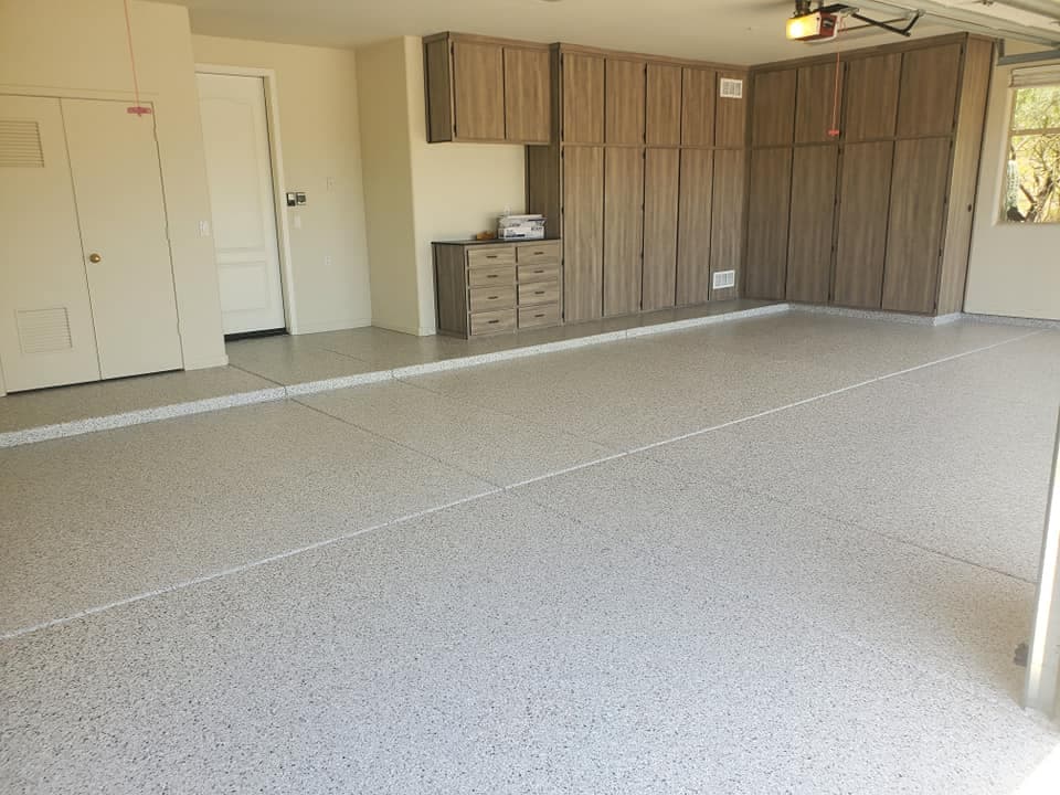 After: Sealed flake epoxy finish