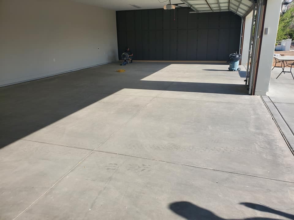 Before: Worn, cracked concrete